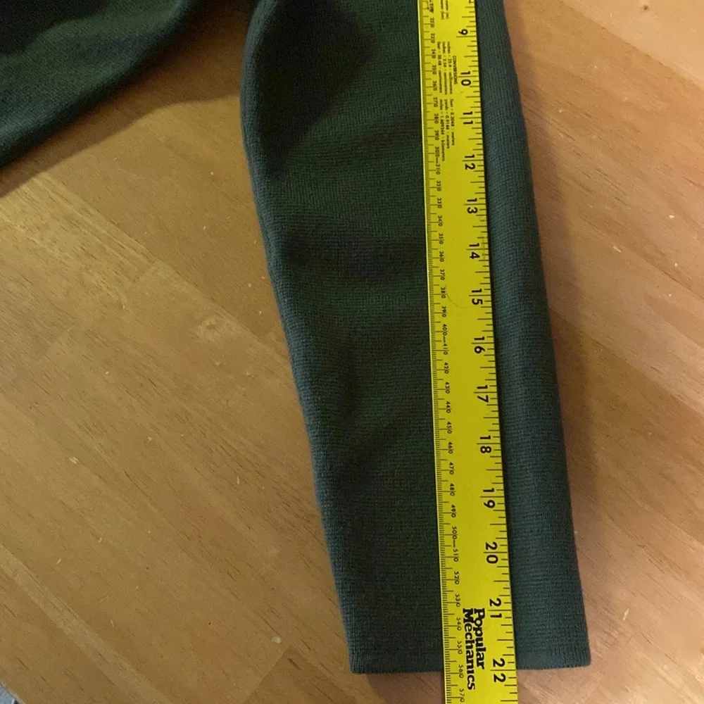 Talbots Petites Military Style Cardigan Jacket Pure Merino Wool Army Green